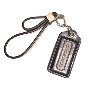 Coach blue white 2 pc purse hangtag charm
